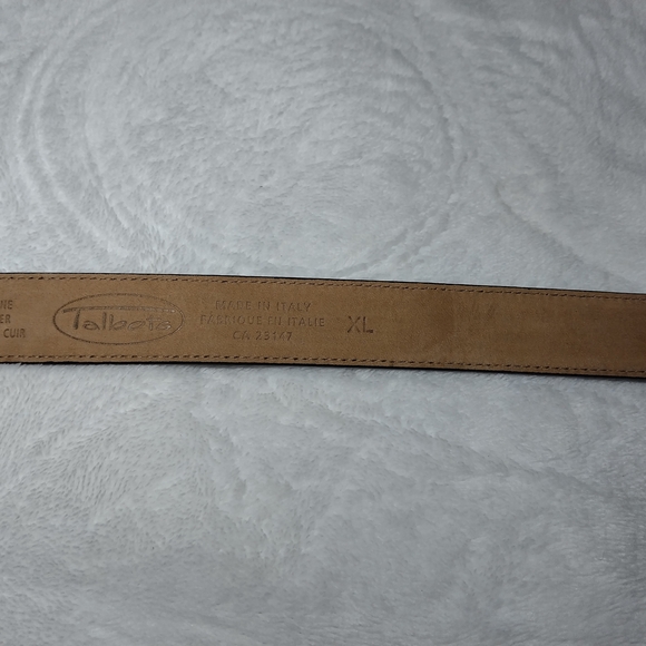 Genuino Leather Made In Italy Talbots Navy Leather Belt - Picture 6 of 6